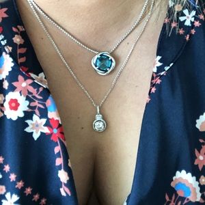 David Yurman Hampton Blue Infinity Necklace 11 mm